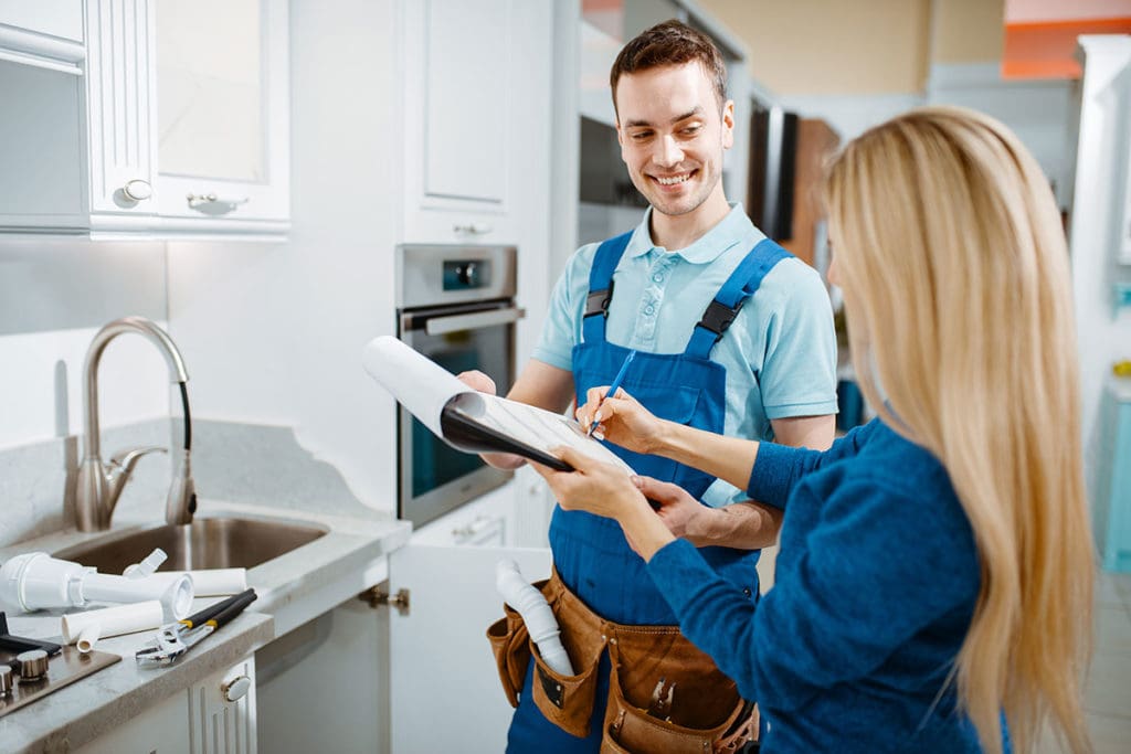 DVF Plumbing customer consultation